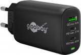 Goobay 65W hálózati USB-C gyorstöltő többportos Power Delivery, fekete