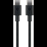 Goobay 66316 USB-C apa - USB-C apa 2.0 Adat és töltőkábel - Fekete (0.5m) (66316)