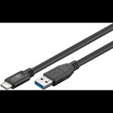 Goobay 71221 USB-A - USB-C (apa - apa) kábel 2m - Fekete (71221)