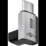 Goobay 74444 USB-C apa - USB-C anya 90° Toldó Adapter - Szürke (74444)