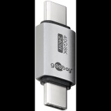 Goobay 74448 USB-C apa - USB-C apa Adapter - Szürke (74448)