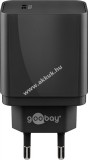 Goobay Hálózati USB-C gyorstöltő, 25W, fekete, PD power delivery