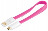 Goobay Magnet USB kábel 2.0 - micro USB csatlakozóval - 20cm - rózsaszín - A készlet erejéig!