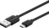 Goobay Micro USB kábel gyors töltésre és szinkronizálásra fekete 1m - Kiárusítás! - A készlet erejéig!