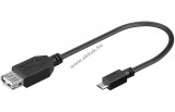 Goobay OTG (On The Go) USB 2.0 kábel micro USB csatlakozóval 20cm - Kiárusítás!