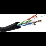 Goobay U/UTP CAT6 Kültéri installációs kábel 100m - Fekete (77625)
