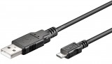 Goobay USB 2.0 kábel micro USB csatlakozóval 15cm (dupla árnyékolású) 2.0 Hi-Speed - Kiárusítás!
