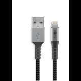 Goobay USB-A - Lightning Adat és töltő kábel 2m - Szürke (49269)