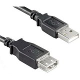 Goobay USB A M/F adatkábel hosszabbító 0,3m, fekete (68622) (go68622) - USB hosszabbító