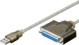 Goobay USB - LPT Párhuzamos Port Adapter kábel 1.5m - Szürke