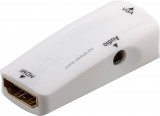 Goobayy HDMI > VGA adapter hanggal HDMI csatlakozó (A típus) VGA csatlakozó + 3,5 mm-es jack csatlakozó
