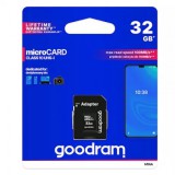 Goodram Microcard 32 GB micro SD HC UHS-I class 10 memory card, SD adapter (M1AA-0320R12)