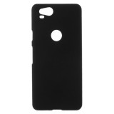Google Pixel 2, Műanyag hátlap védőtok, gumírozott, fekete