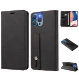 Google Pixel 6, Oldalra nyíló tok, stand, kártyatartóval, kézpánttal, Wooze Business Plus, fekete