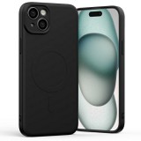 Goospery Mercury MagSafe félszilikon iPhone 15 Plus 6,7" fekete tok