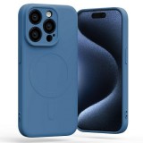 Goospery Mercury MagSafe félszilikon iPhone 15 Pro 6,1" kék tok