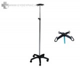 Gördíthető infúziós állvány- gördíthető, állítható, 4 akasztós