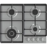Gorenje GW641EX inox, beépíthető, gáz, főzőzóna: 3 +1 wok égőfej, beépíthető méret: 56cm, főzőlap