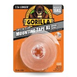 Gorilla Mounting Tape XL Kristálytiszta Kétoldalas öntapadós Ragasztószalag 2,5cm x 3,8m( 3044120)