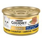 GOURMET GOLD Csirkével pástétom nedves macskaeledel 85g