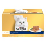 Gourmet Gold Mousse pástétom mix - csirke, pulyka, tonhal nyúl 2 x (48 x 85 g)