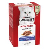 Gourmet Mon Petit nedves macskaeledel - halas 6 x 50 g