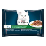 Gourmet Perle Mini filé borjúval, vaddal, marhával, pisztránggal 4 x 85 g