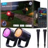 Govee RGBWW Smart Kerti reflektor, 750 lm, Matter, 2 db (H7093311)