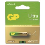GP Batteries GP B02114 Ultra AAA (LR03) alkáli mikroceruza elem 4db/csomag