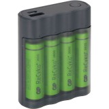 GP Batteries Portable PowerBank 134DX411270AAHCEC4 külső akkumulátor Nikkel-fémhidrid (NIMH) 2600 mAh Fekete
