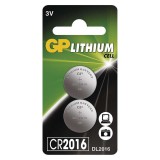 GP CR2016 Lithium Gombelem 2db/csomag B15163