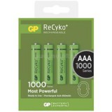 GP ReCyko+ AAA (HR03) 1000mAh akku 4db/bliszter (B14114)