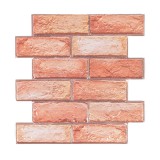 Grace Csempematrica, 3D Öntapadós falpanel, Piros tégla, 30x30 cm