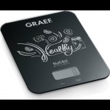 Graef KS 202 Konyhai mérleg digitális Mérési tartomány (max.)=5 kg Fekete 200 x 145 x 17 (Z094721)