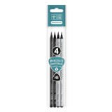 Grafitceruza ARS UNA háromszögletû fa fekete csillag HB 4 darabos