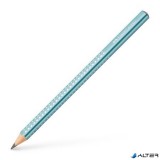 Grafitceruza, B, háromszögletű, FABER-CASTELL "Sparkle Jumbo", metál óceánkék