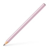 Grafitceruza, B, háromszögletű, FABER-CASTELL Sparkle Jumbo, metál rózsaszín (TFC111661)