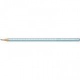 Grafitceruza, B, háromszögletű, FABER-CASTELL "Sparkle", metál óceánkék