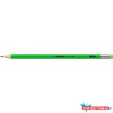 Grafitceruza HB, radíros, neon zöld test Stabilo Swano