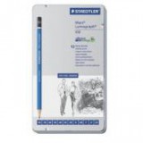 Grafitceruza készlet, fém doboz, hatszögletű, STAEDTLER "Mars Lumograph", 12 különböző keménység [12 db]