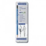 Grafitceruza készlet, fém doboz, hatszögletű, STAEDTLER "Mars Lumograph", 6 különböző keménység [6 db]