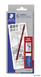 Grafitceruza készlet, hatszögletű, hegyezővel és radírral, STAEDTLER "Mars Lumograph 100", 6 különböző keménység