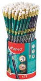 Grafitceruza radírral, ceruzatartó, HB, háromszögletű, MAPED Dragon sárkány, 72 db (IMA851830)