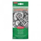 Grafitceruza szett, hatszögletű, DERWENT "Academy", 12 különböző keménység [12 db]