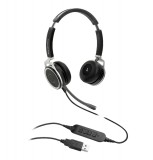 Grandstream GUV3005 HD Audio USB Fekete zajszűrős sztereo mikrofonos fejhallgató