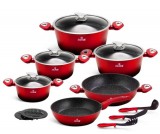 GRÁNITBEVONATÚ EDÉNYEK 15 ELE. ZILNER BLACK BURGUNDY ZL-8520