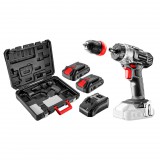 GRAPHITE Akkus fúró Energy+, 18V, levehető fúrótokmány 10mm, 2db akkuval 2Ah, töltővel, koffer (58G022-SET2)