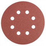 GRAPHITE Csiszolópapír, tépőzáras 125mm, K120, 5db., 8 lyukkal (55H943)