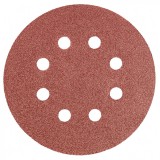 GRAPHITE Csiszolópapír, tépőzáras 125mm, K80, 5db., 8 lyukkal (55H941)