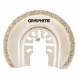 GRAPHITE HCS félkör vágólap kerámiához, multifunkciós géphez, 85mm, electroplated diamond powder 56H063